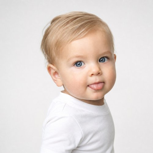 AI baby model studio portrait