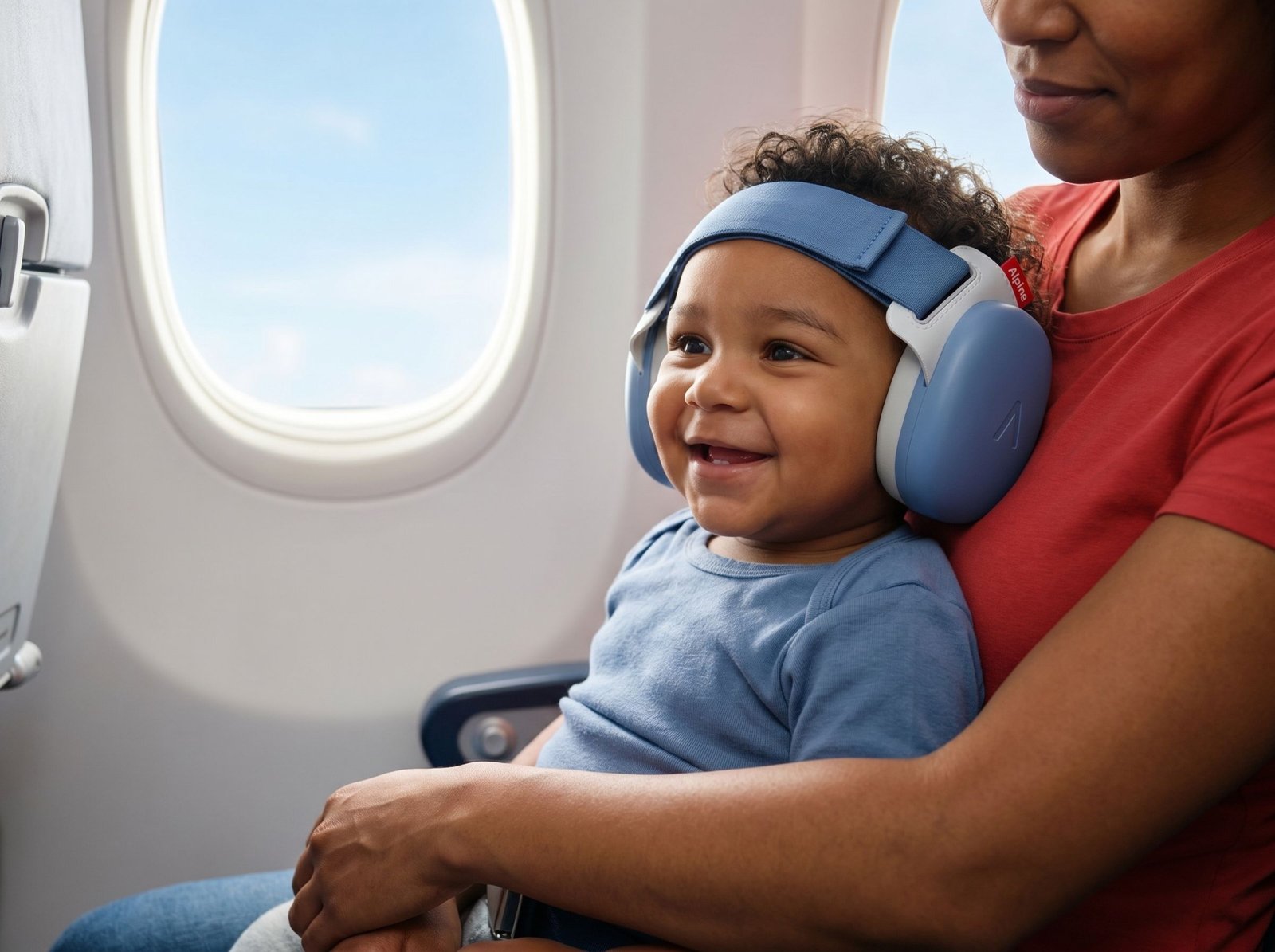 Airplane cabin campaign shot